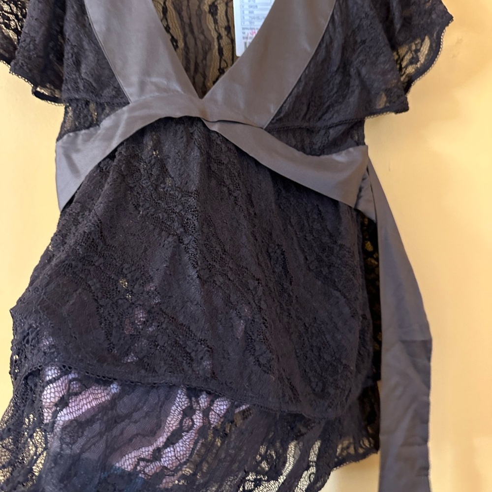 Anthropologie Brown Lace Blouse - Picture 3 of 10